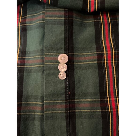Daniel Cremieux Shirt Mens XL Used Plaid Cotton Button Down Green Red - Picture 6 of 15